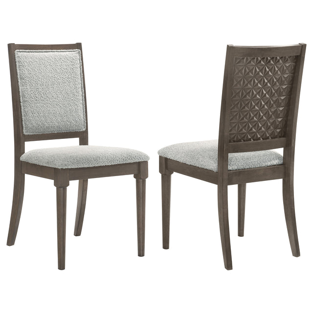 Tampa Furniture Outlet - Coaster - Onslow Upholstered Dining Side Chair Dark Brown (Set of 2) - 108622