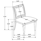 Onslow Upholstered Dining Side Chair Dark Brown (Set of 2) - Tampa Furniture Outlet