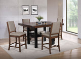 Tampa Furniture Outlet - Coaster - Patterson 5-piece Counter Height Dining Set Mango Oak  - 108888-S5