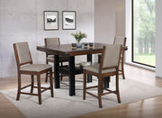 Tampa Furniture Outlet - Coaster - Patterson 5-piece Counter Height Dining Set Mango Oak  - 108888-S5