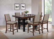 Tampa Furniture Outlet - Coaster - Patterson 7-piece Counter Height Dining Set Mango Oak  - 108888-S7
