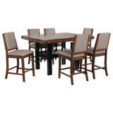 Patterson 7-piece Counter Height Dining Set Mango Oak - Tampa Furniture Outlet