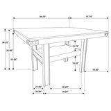 Patterson 60-inch Counter Height Dining Table Mango Oak - Tampa Furniture Outlet