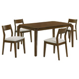 Almonte 5-piece 59-inch Rectangular Dining Set Dark Brown - Tampa Furniture Outlet