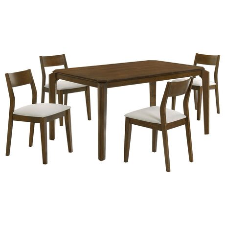 Almonte 5-piece 59-inch Rectangular Dining Set Dark Brown - Tampa Furniture Outlet