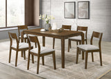 Tampa Furniture Outlet - Coaster - Almonte 7-piece 59-inch Rectangular Dining Set Dark Brown - 108921-S7