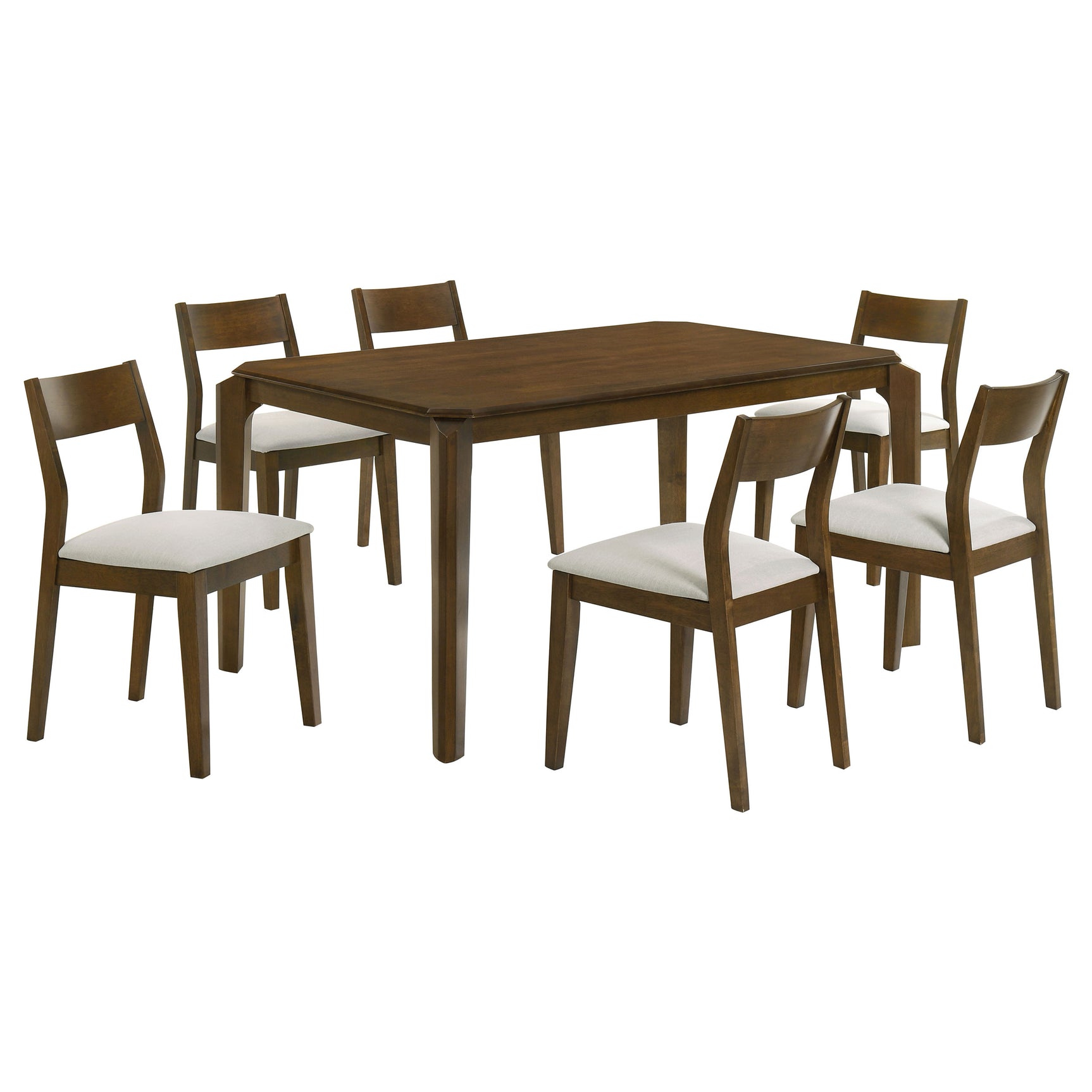 Almonte 7-piece 59-inch Rectangular Dining Set Dark Brown - Tampa Furniture Outlet