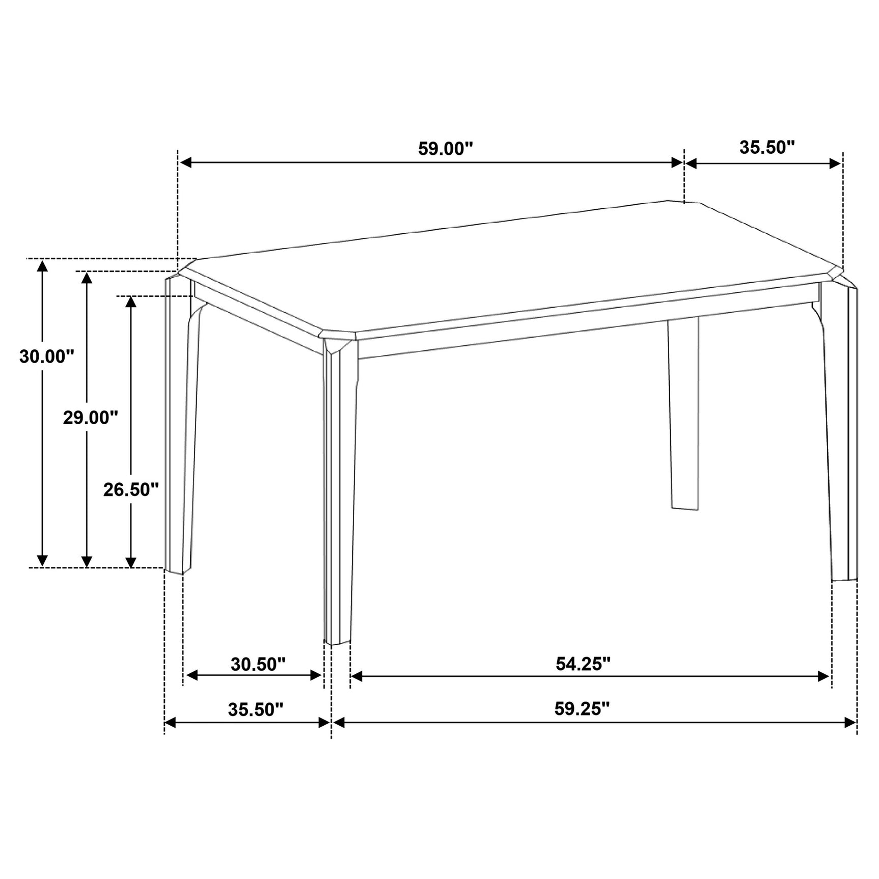 Almonte 7-piece 59-inch Rectangular Dining Set Dark Brown - Tampa Furniture Outlet