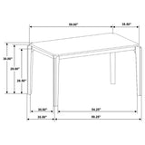 Almonte 59-inch Rectangular Wood Dining Table Dark Brown - Tampa Furniture Outlet
