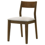 Almonte Dining Chair Upholstered Seat Dark Brown (Set of 2) - Tampa Furniture Outlet