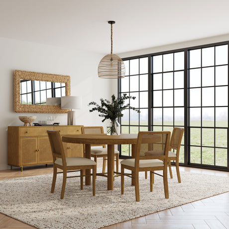 Tampa Furniture Outlet - Coaster - Arini 5-piece Round Dining Room Table Set Sand Wash - 108930-S5W