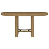 Arini 7-piece Round Dining Table Set Sand Wash and Black