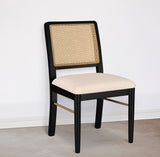 Arini Rattan Cane Dining Side Chair Black (Set of 2) - Tampa Furniture Outlet