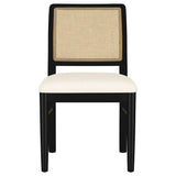 Arini Rattan Cane Dining Side Chair Black (Set of 2) - Tampa Furniture Outlet