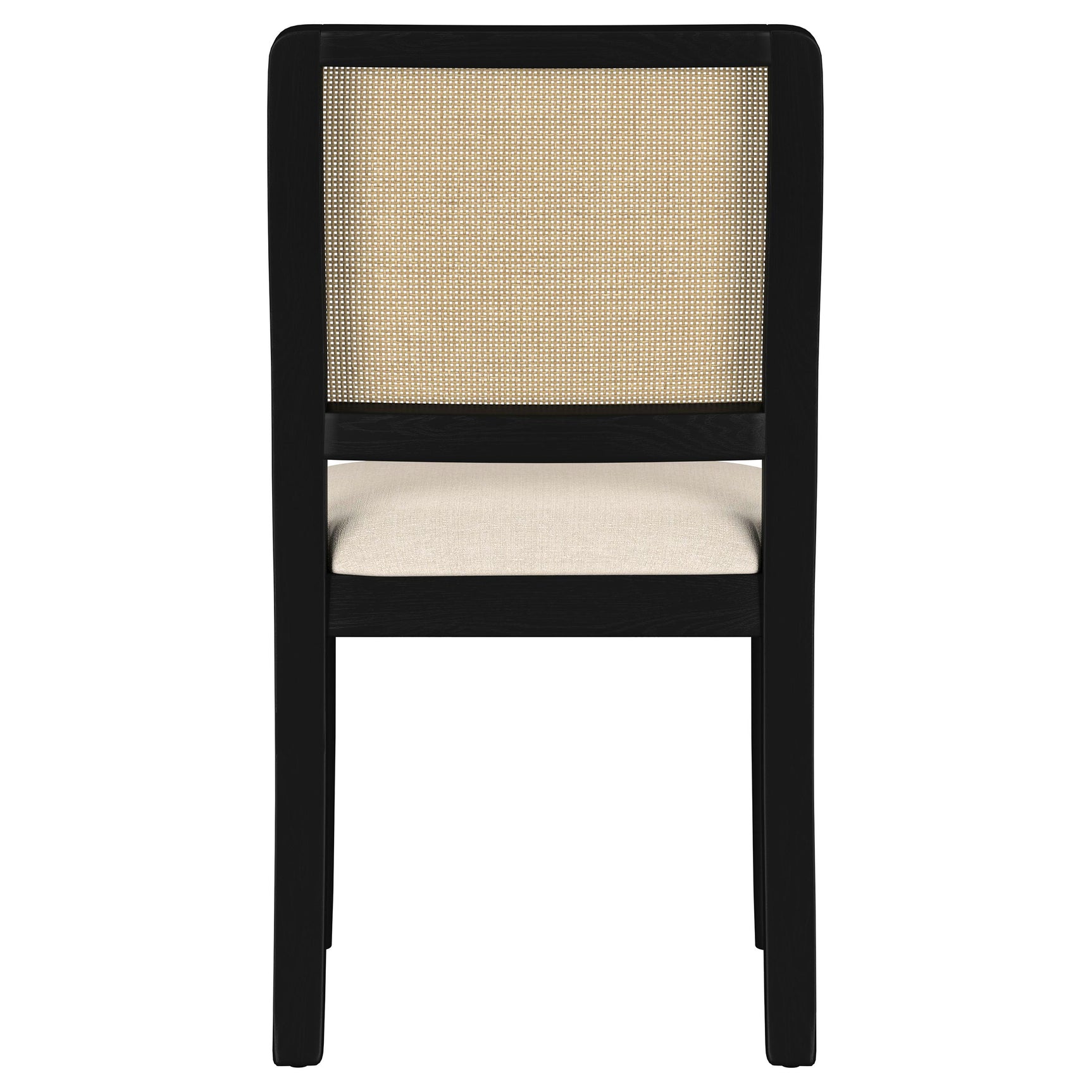 Arini Rattan Cane Dining Side Chair Black (Set of 2) - Tampa Furniture Outlet