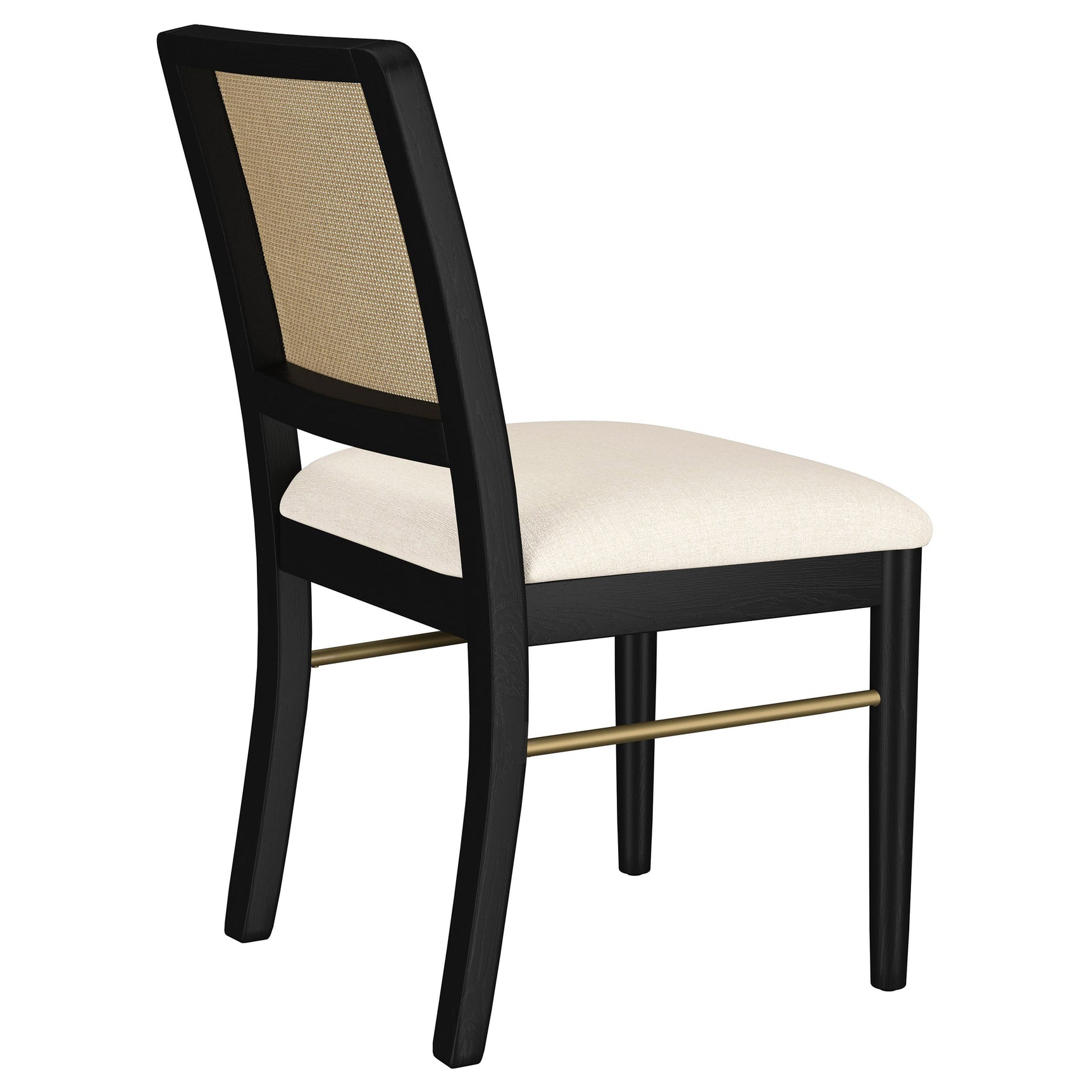 Arini Rattan Cane Dining Side Chair Black (Set of 2) - Tampa Furniture Outlet