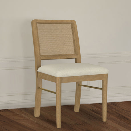 Arini Rattan Cane Dining Side Chair Sand Wash (Set of 2) - Tampa Furniture Outlet