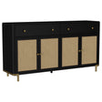 Tampa Furniture Outlet - Coaster - Arini 2-drawer Cane Door Dining Sideboard Server Black - 108935BLK
