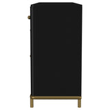 Arini 2-drawer Cane Door Dining Sideboard Server Black - Tampa Furniture Outlet
