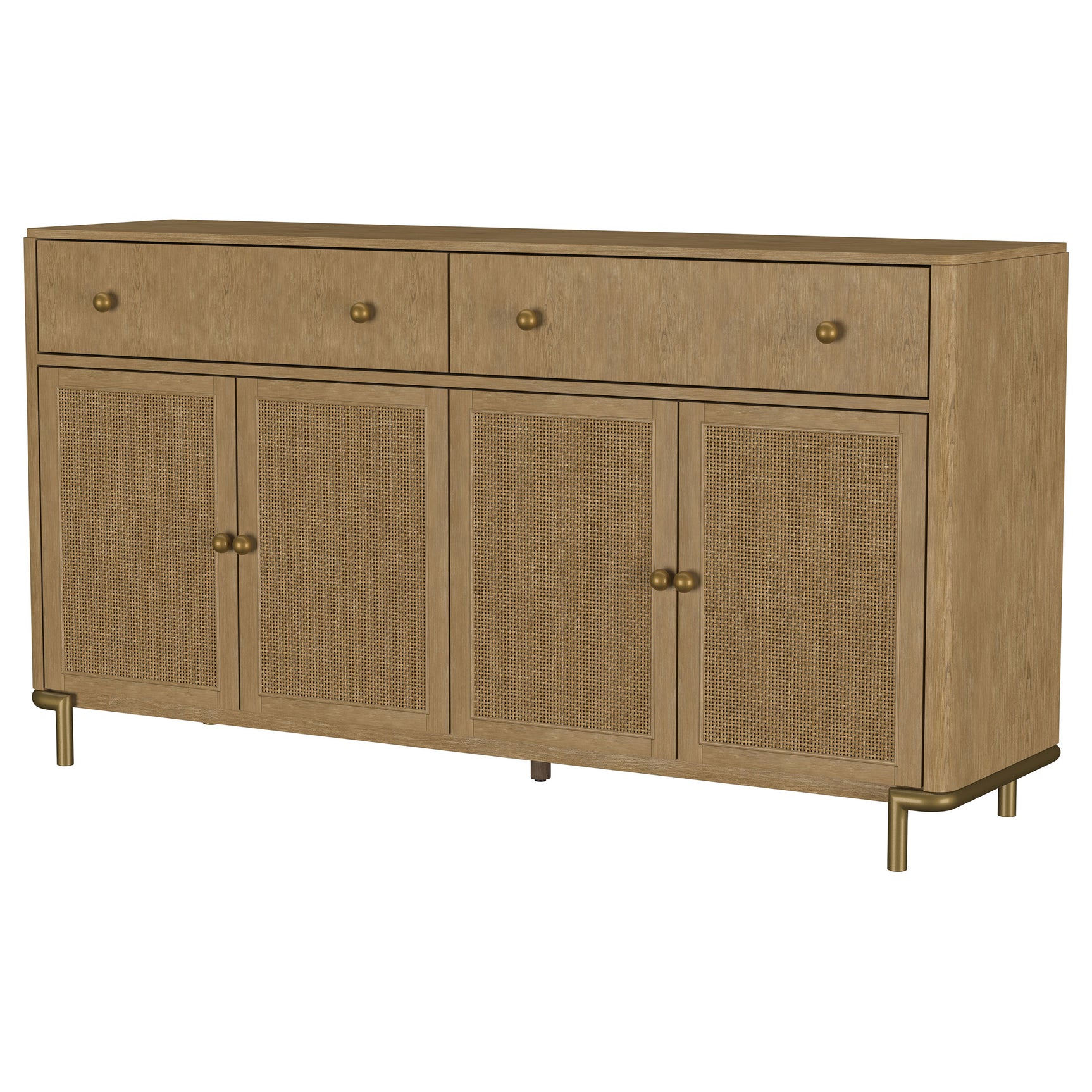 Arini 2-drawer Cane Door Dining Sideboard Server Sand Wash - Tampa Furniture Outlet