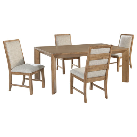 Bruner 5-piece 72-inch Rectangular Dining Set Natural Brown - Tampa Furniture Outlet