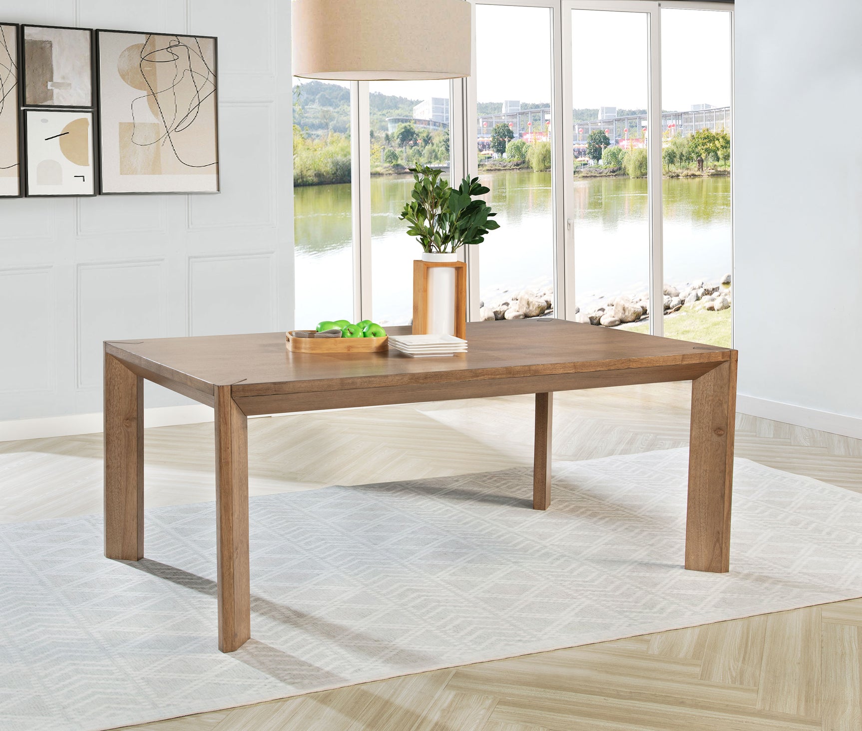 Bruner 72-inch Rectangular Wood Dining Table Natural Brown - Tampa Furniture Outlet
