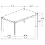 Bruner 72-inch Rectangular Wood Dining Table Natural Brown - Tampa Furniture Outlet