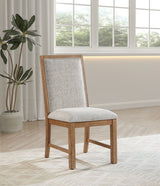 Bruner Upholstered Side Chair Natural Brown (Set of 2) - Tampa Furniture Outlet