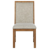 Bruner Upholstered Side Chair Natural Brown (Set of 2) - Tampa Furniture Outlet