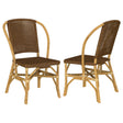 Tampa Furniture Outlet - Coaster - Lexley Woven Rattan Dining Side Chair Brown (Set of 2) - 109122