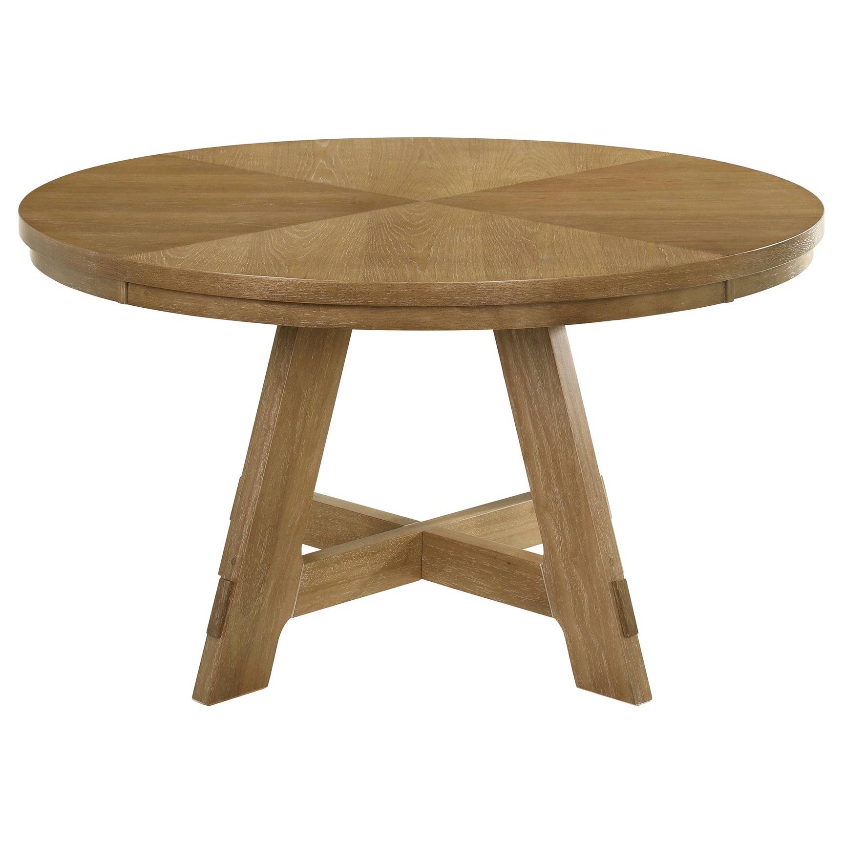 Danvers 5-piece Dining Table Set Brown Oak and Latte - Tampa Furniture Outlet