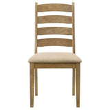 Danvers 5-piece Dining Table Set Brown Oak and Latte - Tampa Furniture Outlet