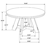 Danvers 5-piece Dining Table Set Brown Oak and Latte - Tampa Furniture Outlet