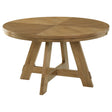 Tampa Furniture Outlet - Coaster - Danvers Round 54-inch Wood Dining Table Brown Oak - 109150