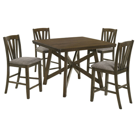 Canfield 5-piece 47-inch Counter Height Dining Set Brown - Tampa Furniture Outlet