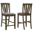 Tampa Furniture Outlet - Coaster - Canfield Counter Height Dining Side Chair Brown (Set of 2) - 109179