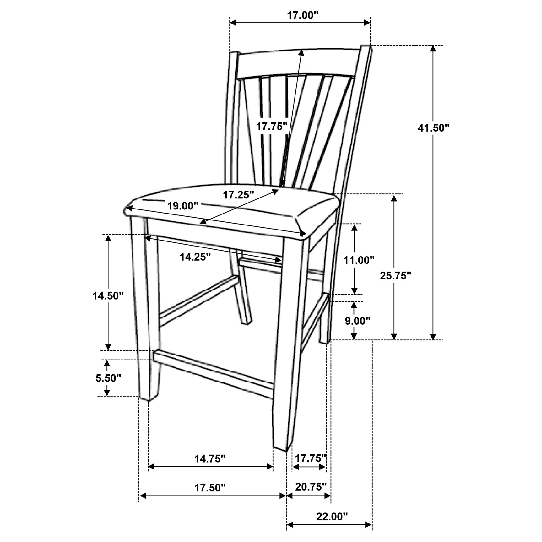 Canfield Counter Height Dining Side Chair Brown (Set of 2) - Tampa Furniture Outlet