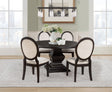 Tampa Furniture Outlet - Coaster - Twyla 5-piece Round Wood Dining Room Table Set Dark Cocoa - 109230-S5