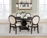 Tampa Furniture Outlet - Coaster - Twyla 5-piece Round Wood Dining Room Table Set Dark Cocoa - 109230-S5