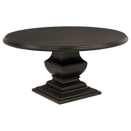 Tampa Furniture Outlet - Coaster - Twyla 60-inch Round Wood Dining Room Table Dark Cocoa - 109230