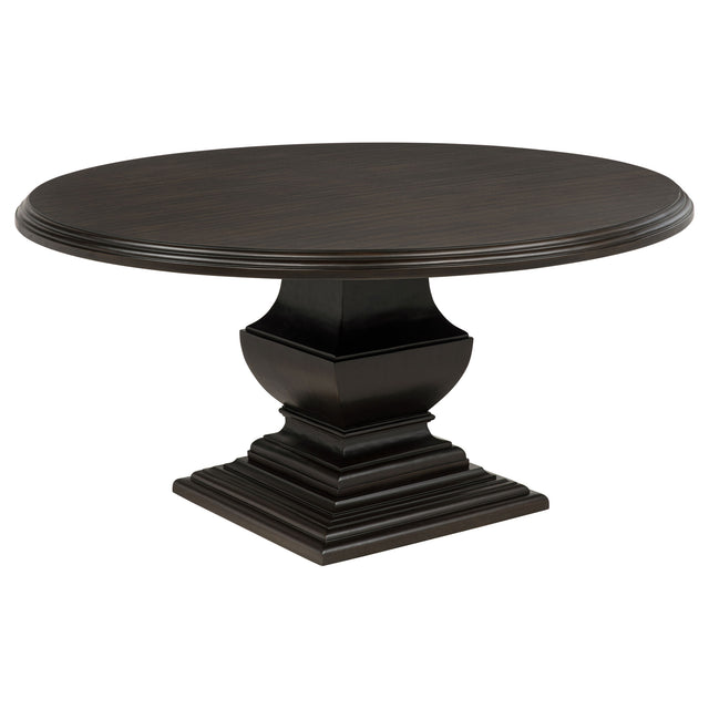 Tampa Furniture Outlet - Coaster - Twyla 60-inch Round Wood Dining Room Table Dark Cocoa - 109230
