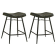 Tampa Furniture Outlet - Coaster - Bayu Leather Upholstered Counter Stool Espresso (Set of 2) - 109258
