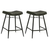 Tampa Furniture Outlet - Coaster - Bayu Leather Upholstered Counter Stool Espresso (Set of 2) - 109258