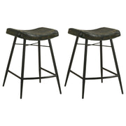 Tampa Furniture Outlet - Coaster - Bayu Leather Upholstered Counter Stool Espresso (Set of 2) - 109258