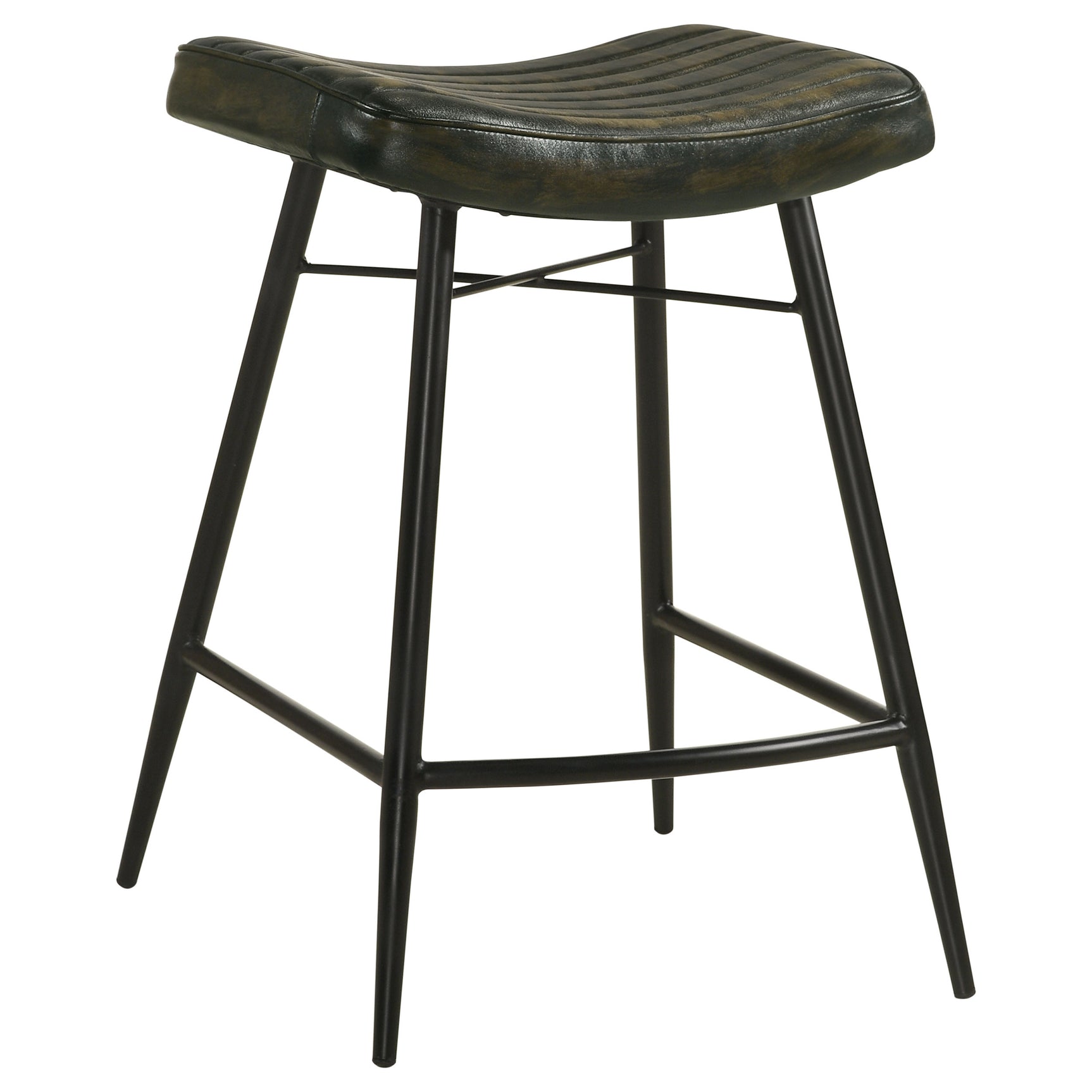 Bayu Leather Upholstered Counter Stool Espresso (Set of 2) - Tampa Furniture Outlet