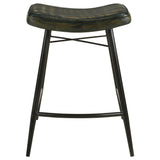 Bayu Leather Upholstered Counter Stool Espresso (Set of 2) - Tampa Furniture Outlet