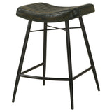 Bayu Leather Upholstered Counter Stool Espresso (Set of 2) - Tampa Furniture Outlet