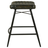 Bayu Leather Upholstered Counter Stool Espresso (Set of 2) - Tampa Furniture Outlet