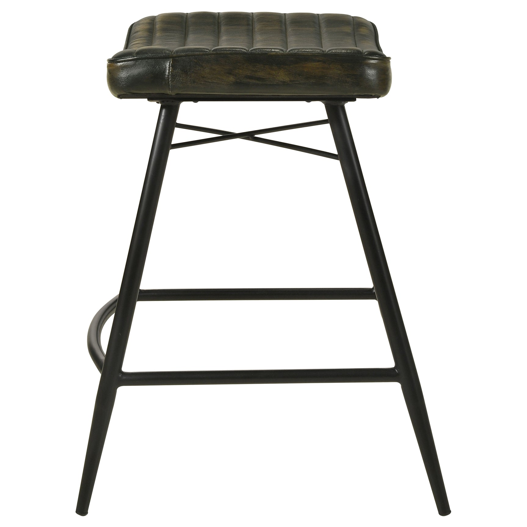 Bayu Leather Upholstered Counter Stool Espresso (Set of 2) - Tampa Furniture Outlet