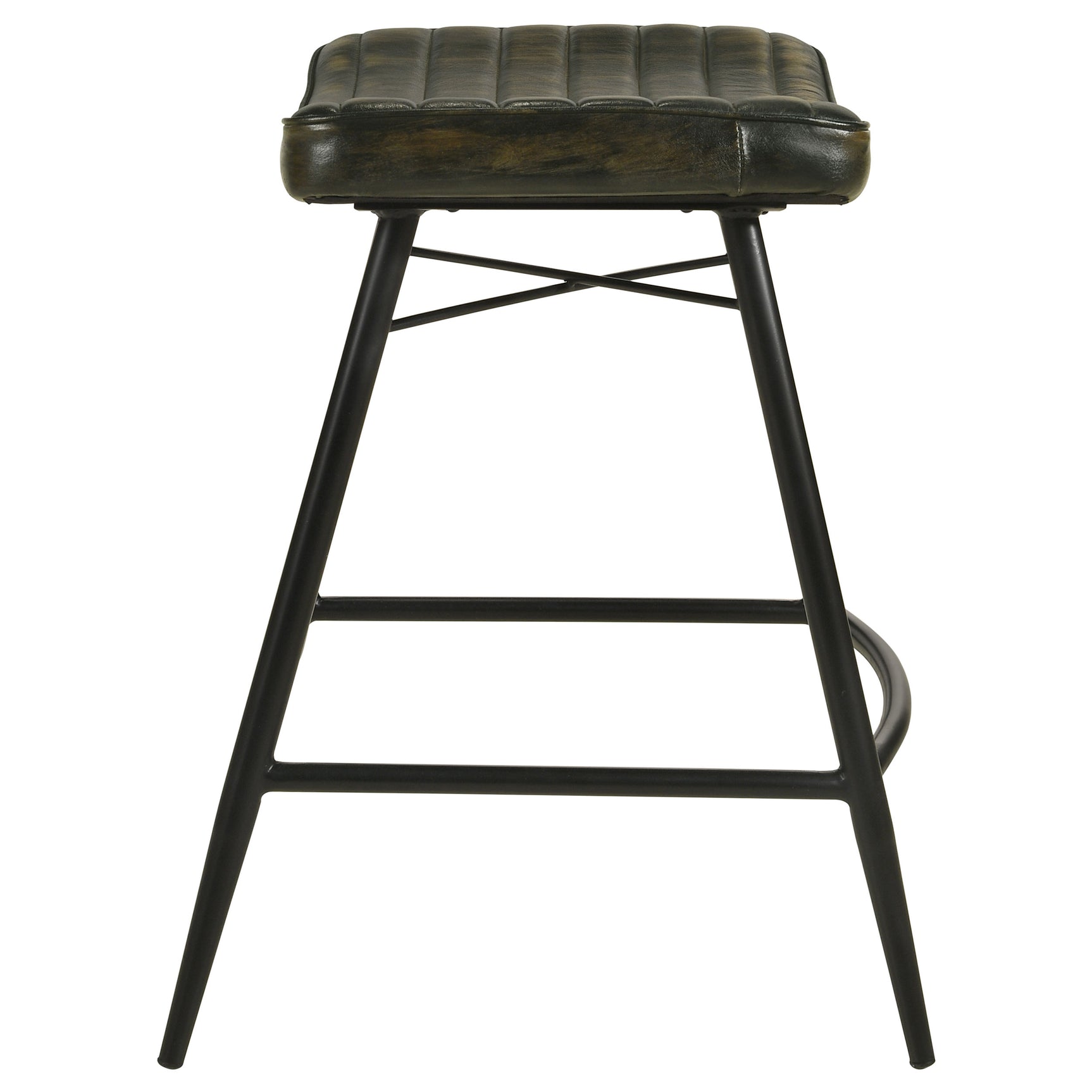 Bayu Leather Upholstered Counter Stool Espresso (Set of 2) - Tampa Furniture Outlet